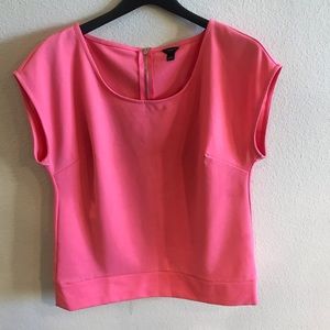 Ann Taylor top with gold zip back